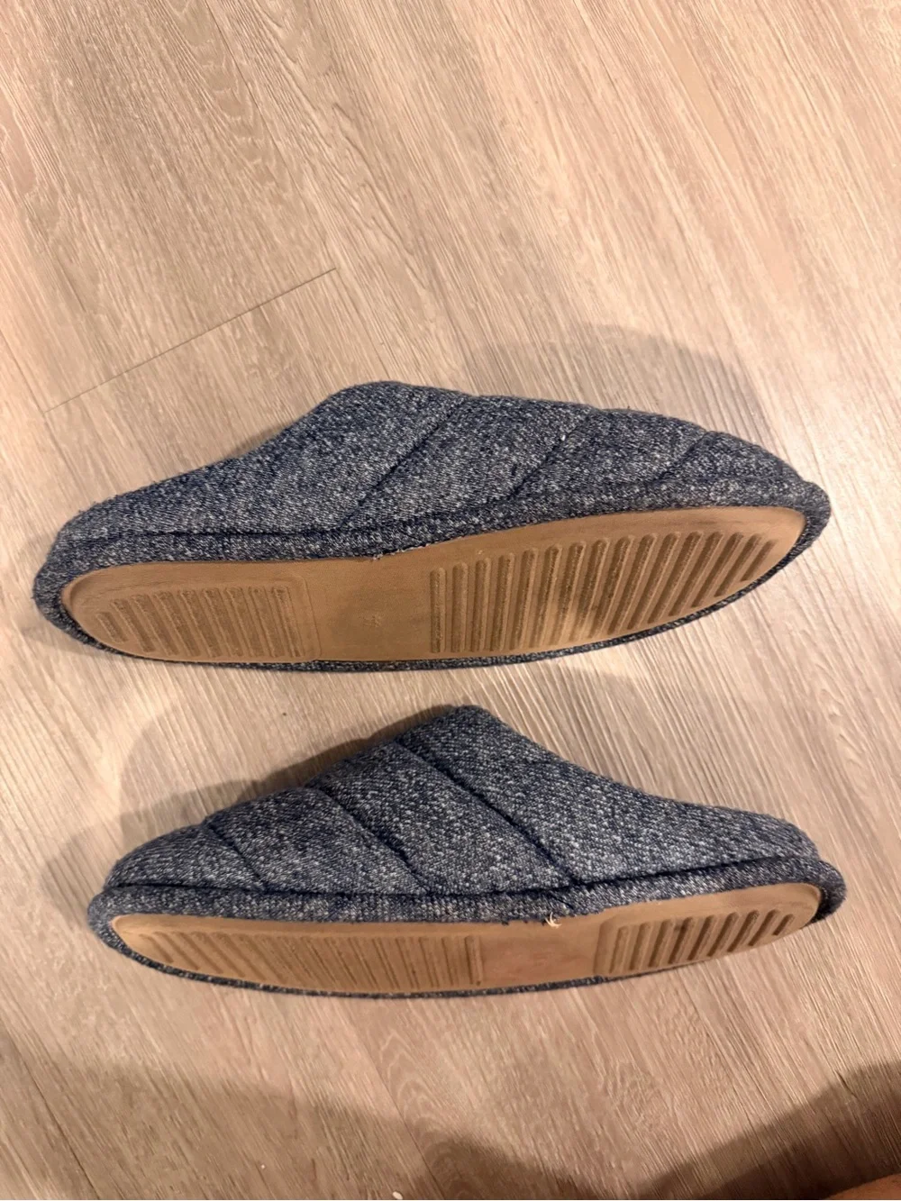 Polo Ralph Lauren Quilted House Slippers Gray Heathered Men's Size 11